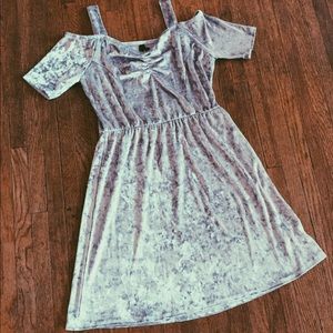 Off Shoulder Velvet Dress Lavender